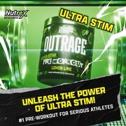 Nutrex Research OUTRAGE Lemon Lime High Intensity Pre Workout Powder 30 Servings