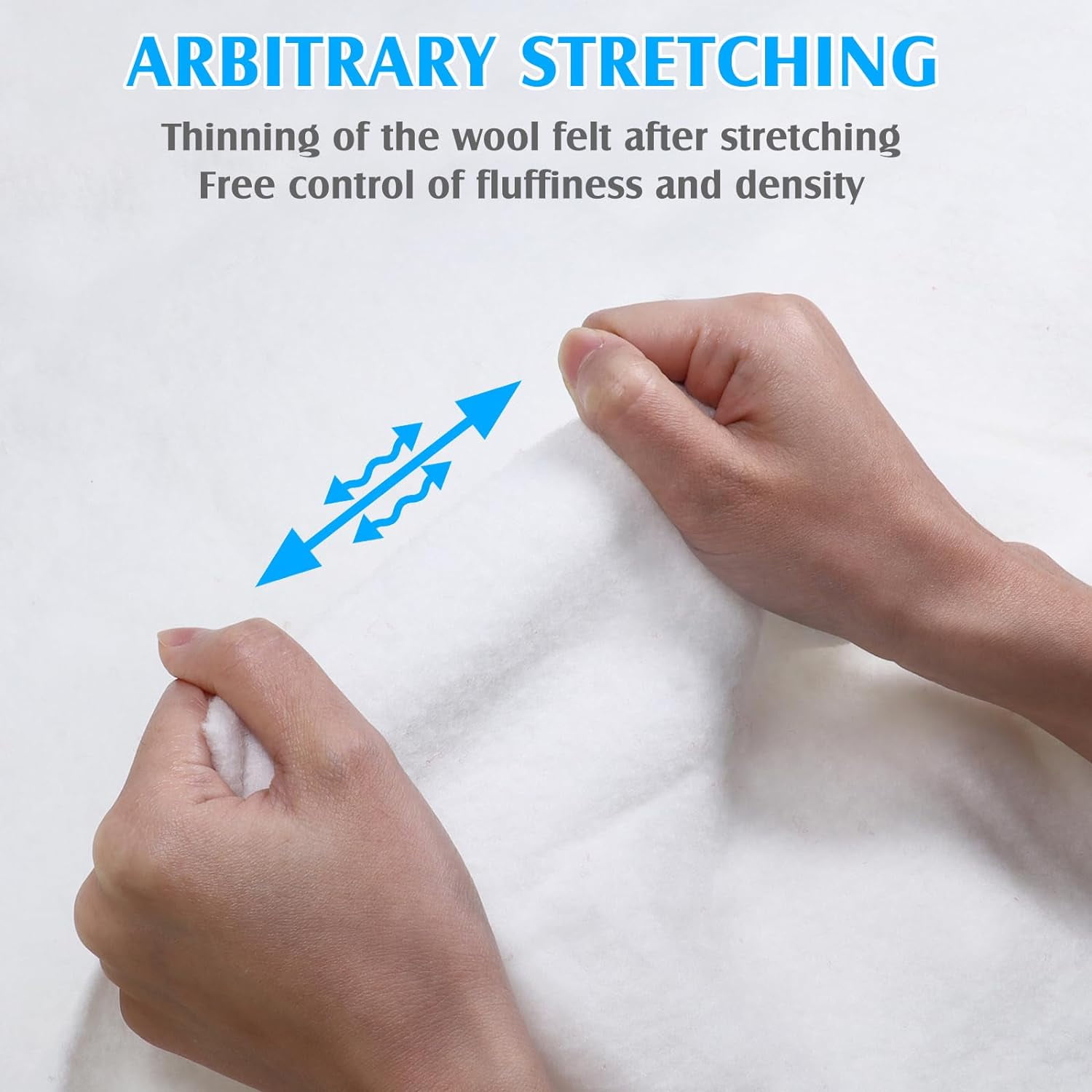39"W Pure Wool Felt Sheets, Pre Felted Wool Fabric, Softness Durable for Craft Felting Supplies Sewing Costumes & Apparel Projects Auxiliary Materials White