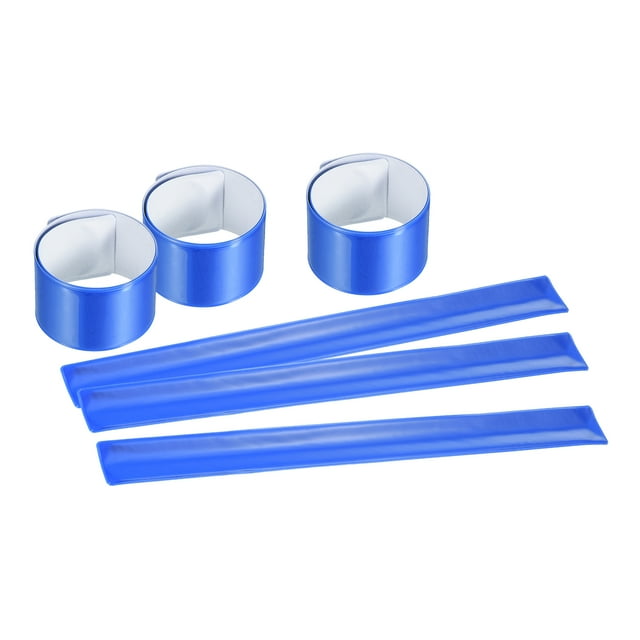 Unique Bargains Bandes Réfléchissantes, Bande Réfléchissante Haute Visibilité pour la Course et le Cyclisme de Nuit, Bleu 6 Pcs