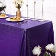 thumbnail image 4 of Kirsooku Purple Sequin Tablecloth Glitter Sparkly Iridescent Shimmer for Rectangle Table Cloth 60 X 120 Table Covers Decorations for Birthday Party Supplies Event Wedding Table Skirt Decor, 4 of 4