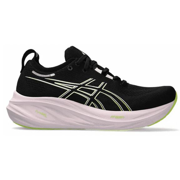 ASICS Women's Gel-Nimbus 26 Running Shoes, Size 11.5 US ( Standard ) , Black/NEON Lime