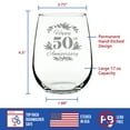 thumbnail image 4 of Bevvee Stemless Wine Glass 17 oz Floral Anniversary 50 Gifts for Wine Lovers Wine Glasses, 4 of 4