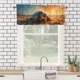 thumbnail image 3 of Beach Turtle Window Curtain Valances Blue Ocean Sea Turtle Summer Coastal Scenery Privacy Decorative Rod Pocket Short Window Valance Curtains 54 by 18 in, 1 Panel, 3 of 6