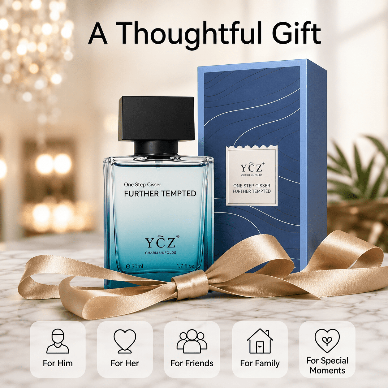 Ycz Tea Cologne for Men, Long Lasting Citrus & Tea Eau de Parfum
