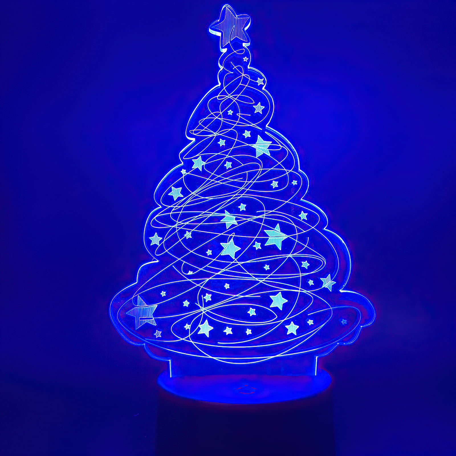 5 Lighting Modes Touch Control White LEDGLE Rechargeable Christmas Night Lights Dimmable Bedside USB Colorful Christmas Tree Shaped Lamps Portable Decor Lighting