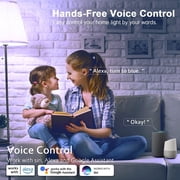 Smart Light WiFi Bulb, Multi Color Changing Led Bulbs That Work with Alexa and Google Home 2.4Ghz(2 Pack)