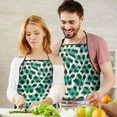 thumbnail image 5 of Leopard Pattern with Green and Black Spots Apron-Garden Aprons for Women with Pockets-Cotton Linen Waterproof Kitchen Cooking Gardening Aprons Adjustable for Kitchen,Cooking,BBQ and Salon 33x27 Inch, 5 of 7