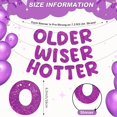 thumbnail image 3 of LZLINGMEI Set of 3 Pre Strung Older Wiser Hotter Glitter Banner Funny Birthday Banner for Women Birthday Party Decorations Birthday Sign Birthday Gift, 3 of 14