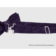 thumbnail image 3 of Boy’s Imperial Plum Formal Satin Pre-Tied Bow Tie by Spencer J’s Signature Satin Collection, 3 of 4