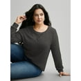 thumbnail image 6 of SWQZVT Fall Tops for Women Plus Size Crewneck Sweaters Casual Long Sleeve Oversize Loose Shirts Knit Tunic Tops for Winter Clothes, 6 of 7