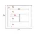 thumbnail image 3 of FM FURNITURE Brooklyn 3-Shelf Modern Engineered Wood Kitchen Island in Brown, 3 of 8