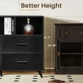 thumbnail image 2 of Black storage cabinet,41.7 x 15.8 x 31.1 inches, with 4 drawers, 96 pounds, open frame, 2 of 7