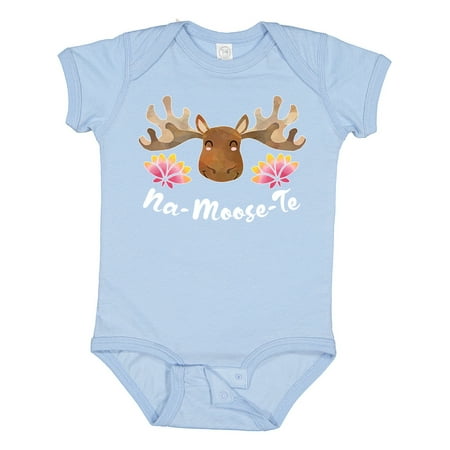 

Inktastic Na-Moose-Te Cute Moose Greeting Gift Baby Boy or Baby Girl Bodysuit