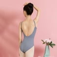 thumbnail image 5 of ROYAL SMEELA Women’s Camisole Dance Leotards with Adjustable Straps Ballet Costumes for Women Backless Ballet Dance Leotards Gray Blue, 5 of 11