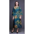 thumbnail image 2 of Bimba Blue Floral Rose Cotton Robe Women Lightweight Printed Crossover Robes Bridesmaid Getting Ready Shirt X, 2 of 5