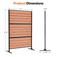 thumbnail image 2 of Modern Shade 6x4 ft Louvered Cedar Privacy Fence Panel Adjustable Screen for Outdoor Deck, 2 of 6