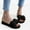 Black, variant on Viluyesy Womens Slide Sandals, Flatform Open Toe Fashion Bow Summer Casual Beach Slippers Black
