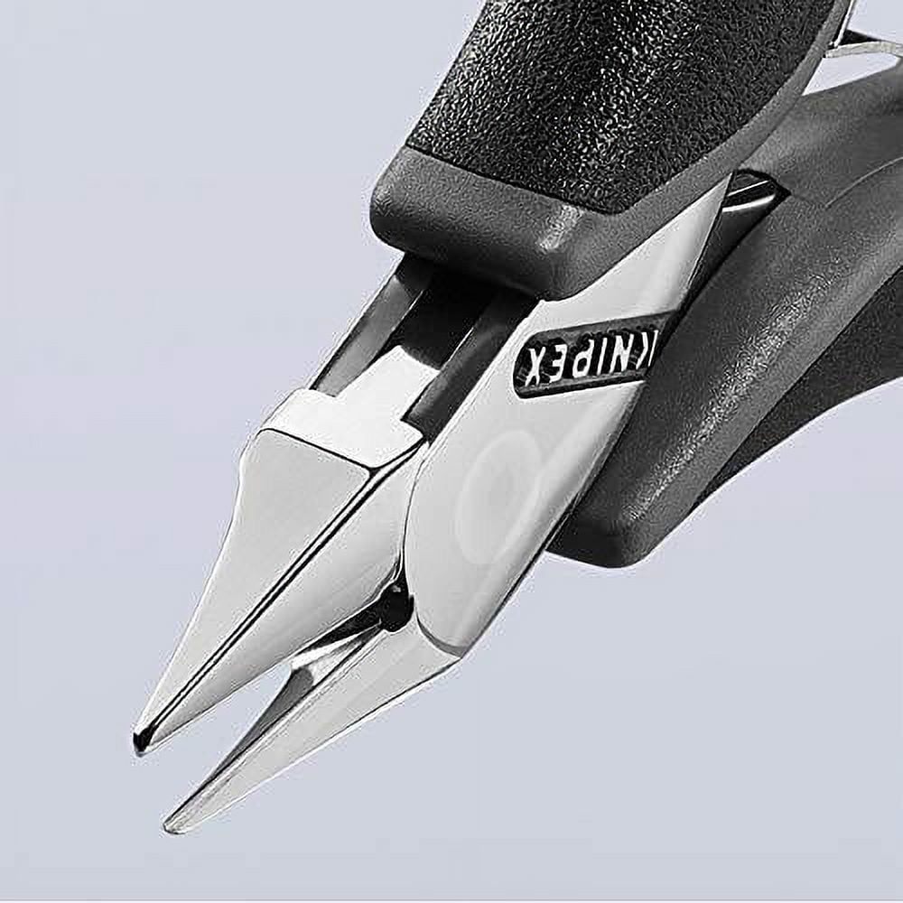 Knipex 4.5" ESD Electronics Diagonal Cutters Pointed Flat Head w/ Small Bevel - MultiGrip