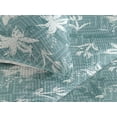 thumbnail image 3 of Ambesonne Modern Quilted Bedspread Set 3 Pcs, Brush Draw Floral Abstract, Twin, Cadet Blue and Grey Teal, 3 of 4