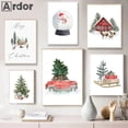 thumbnail image 3 of Cuadro sobre lienzo de árbol de Navidad para decoración del hogar, carteles nórdicos e impresiones, imagen de pared para habitación de bebés y niños, ciervo, camión, zorro, arte de pared, regalo, 3 of 4