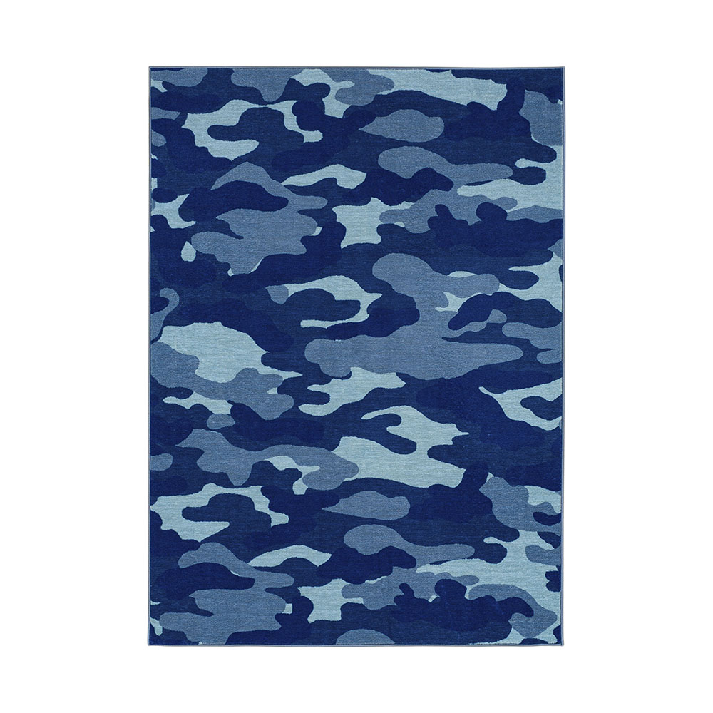 Gap Home Kids Camo Area Rug, Blue Multi, 5'2"x7'
