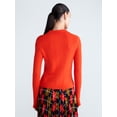 thumbnail image 3 of Free Assembly Women's and Women's Plus Pointelle Trim Cardigan Sweater, Lightweight, Sizes XS-4X, 3 of 5