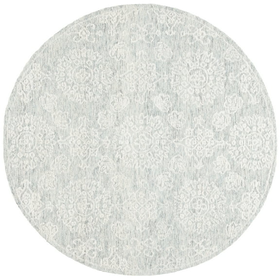 SAFAVIEH Ebony Aideen Floral Area Rug, Ivory/Light Grey, 6' x 6' Round