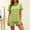 Yellow, variant on WIZUTIZ Women's Solid Color Crew Neck Short Sleeve Shorts Pajama Set Soft Modal Cotton Loungewear Comfy Sleepwear Casual 2 Piece Lounge Set