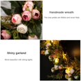 thumbnail image 4 of Artificial Rose Flower Wreath de Puerta con Hojas de Primavera para Puerta Principal, Boda, Pared, Decoración para hogar, 4 of 8