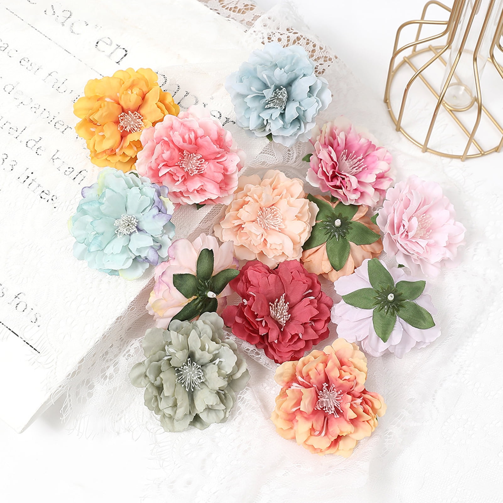 Simulation Flower Vivid Decorative Long-lasting Peony Simulation Flower Head DIY Stuff Simulation Flower Vivid Decorative Long-lasting Peony Simulation Flower Head DIY Stuff