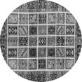 thumbnail image 1 of Ahgly Company Indoor Round Abstract Gray Modern Area Rugs, 4' Round, 1 of 4