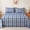 Blue Green, variant on Jessy Home 4 Piece Plaid Bed Sheets Set,Twin Size Bedding Set- Fitted Sheet, Flat Sheet & 2 Pillowcases Red Black