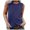 Dark Blue, variant on Tshirt Women Women Sleeveless O Neck Solid Slim Casual Tank Top Army Green L
