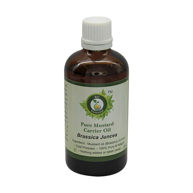 Mustard Oil Brassica Juncea Mustard Seed Oil Unrefined For Hair Growth For Skin For Massage Pure Natural Cold Pressed 50ml 1.69oz By R V Essential