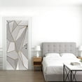 thumbnail image 4 of 2 Sheet Self-Adhesive Door Sticker, 30.3"x78.7", Geometry Peel and Stick Door Murals, PVC, Removable Wallpaper Cover Decoration for Bedrooms, Living Room, 4 of 6