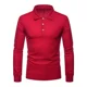 thumbnail image 5 of Playera Tipo Polo Manga Larga Con Licra Slim Fit Moda 2112 M, 5 of 8