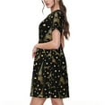 thumbnail image 2 of Kdxio Paris Romantic Pattern Summer Dresses for Women Casual Tshirt Short Sleeve Floral Sundress Beach Cover Ups with Pockets, 2 of 6