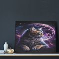 thumbnail image 3 of Lsque Purple Moon Cat Print Wall Art – Decorative Picture for Living Room, Bedroom, and Office (Horizontal), 3 of 6