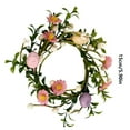 thumbnail image 3 of Easter Egg & Flower Candle Wreath Ring - Artificial Floral Candle Ring for Centerpieces, Candelabra, and Spring Table Decorations, 3 of 6