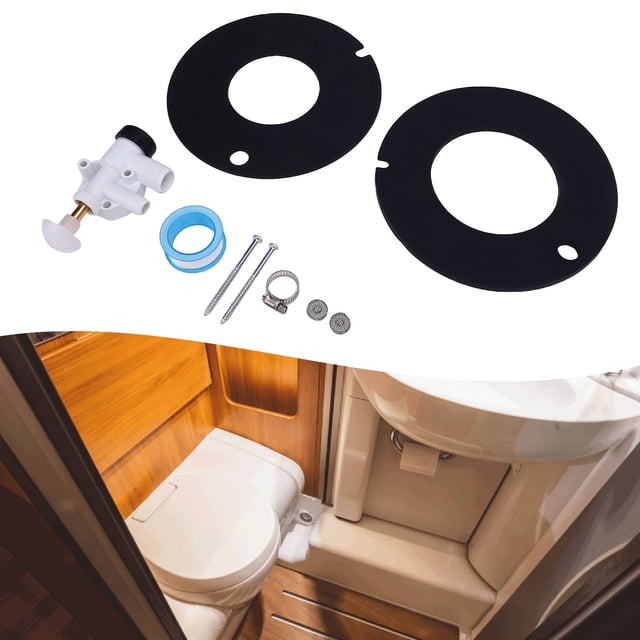RV Water Valve Kit, RV Toilet Flush Valve Replacement Kit 385314349 Seamless Fit Leakproof for Trailer Boat