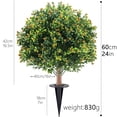 thumbnail image 3 of Yellow-Sprayed Red Artificial Ground-Inserted Milan Tree, Autumn Style Small Simulated Green Decoration Potted with Realistic Leaves, Durable Plastic Material, Outdoor Garden Decor (Style C), 1pc, 3 of 5