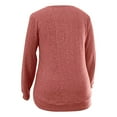 thumbnail image 4 of SGMVNU Sweaters for Women Long Sleeve Shirts Lightweight Pullover Sweaters 2025 Tunic Tops Loose Fit Kint Tops Women's Fall Outfits Brick Red L, 4 of 5