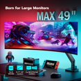 thumbnail image 3 of Bras de Moniteur Ultra Grand pour Écran Incurvé Robuste Supporte des Lb Bras de Moniteur à Ressort à Gaz Réglable Support de Bureau avec Pince en C Base à Oeillets / Support Vesa, 3 of 8