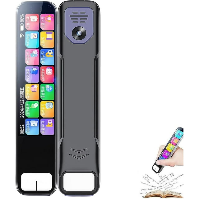 Pen GPT, AI Pen, PenGPT AI Smart Pen, ScanSense AI Scanning Smart Pen(150+ Languages), Multifunctional Offline Translator Real Time, HD Touchscreens, Voice Recording (Black)