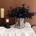thumbnail image 2 of Yuarrent 5 paquetes/lote de hojas artificiales de eucalipto para decoración interior/exterior con bajas necesidades de mantenimiento negro 34 Type1 NO1, 2 of 6