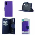 thumbnail image 3 of TopSave Goospery FANCY Card Holder Fabric Folio Wallet Flip Case For iPhone XR(6.1"),Purple, 3 of 3