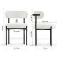 thumbnail image 3 of Woodty 4-Piece Modern Medieval Dining Armchairs, Upholstered Seat, White Finish, Home & Restaurant Use, 3 of 9