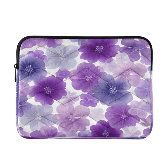 Laptop Bag Laptop Sleeves Laptop Case Laptop Protective Case Purple Flowers Pattern