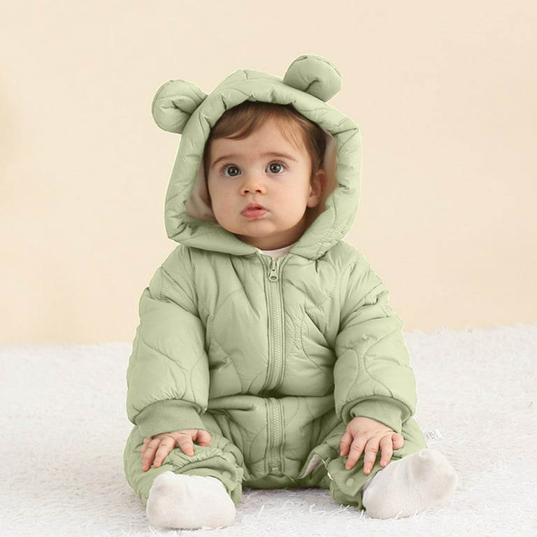 Baby Thick Winter Snowsuit with Cute Cartoon Print Hooded Waterproof Snow Wear Snowsuit Toddler Winter Clothes Infant Coat Jacket Jumpsuit