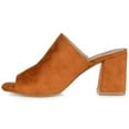 thumbnail image 3 of Journee Womens Adelaide Peep Toe Slip On Block Heel Sandals, Widths Available, 3 of 10